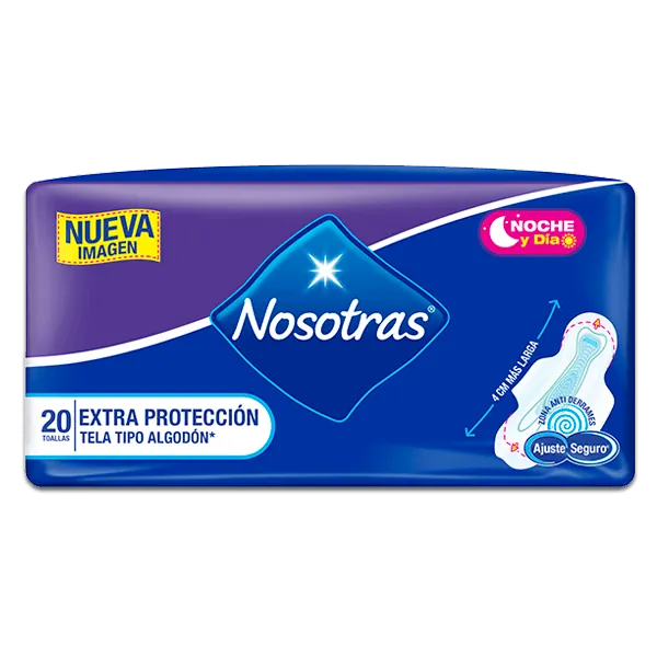 Toallas Nosotras Extraprotección Tela Suave
