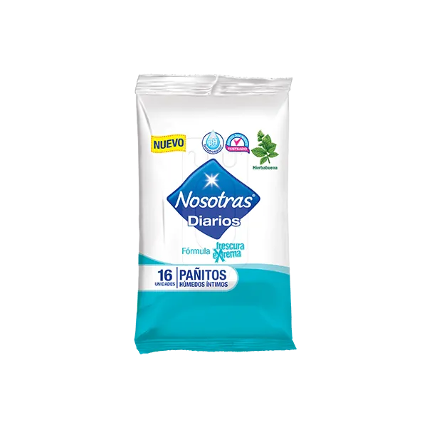 Pañitos Húmedos Íntimos Frescura Extrema con Hierbabuena Chile