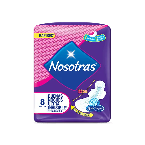 Toallas Nosotras Buenas Noches Invisible Tela Malla