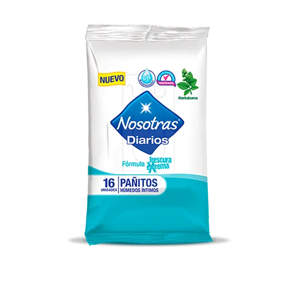 Pañitos Húmedos Íntimos Frescura Extrema con Hierbabuena